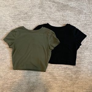 Two Cropped Baby Tees, Cotton